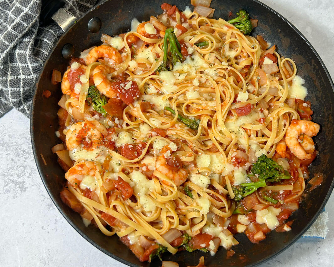 Protein Prawn and Broccoli Pasta