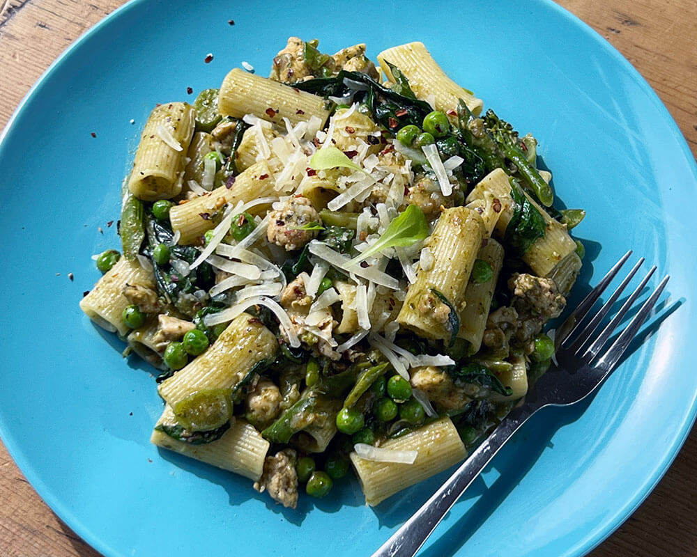Green Chicken Protein Pasta