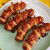CHEESY BACON HASSELBACK SAUSAGES